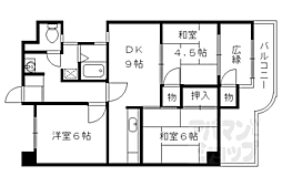 大翔第一ビル 3DKの間取図画像