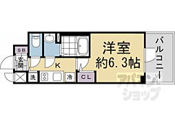 エスリード京都吉祥院 ヴィーナ 1Kの間取図画像