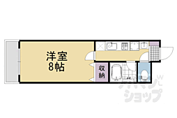 珠光ビル四条大宮 1Kの間取図画像