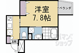 ロータス京都西大路 1Kの間取図画像