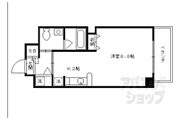 ヴォールベフィンデン 1Kの間取図画像