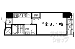 クリスタルグランツ京都高辻 1Kの間取図画像