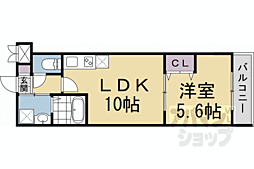 京都市下京区梅小路石橋町マンション 1LDKの間取図画像