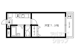 ハウスリーク381 1Kの間取図画像