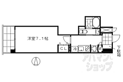 エステムプラザ東山邸 1Kの間取図画像