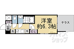 エステムコート京都千雅邸 1Kの間取図画像