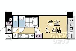 京都市南区吉祥院西ノ庄西浦町マンション 1Kの間取図画像