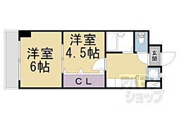 Mirei東福寺 2Kの間取図画像
