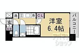 京都市南区吉祥院西ノ庄西浦町マンション 1Kの間取図画像