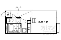 レオパレスミライ 1Kの間取図画像