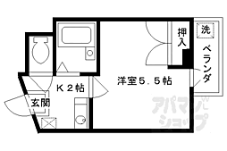 フォーセブン八条口 1Kの間取図画像