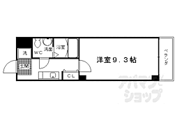 アマルフィ山科 1Kの間取図画像