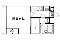 レオパレス花屋町 1Kの間取図画像