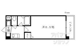 メゾン・チェリー 1Kの間取図画像