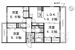 セジュールリッシュ 3LDKの間取図画像
