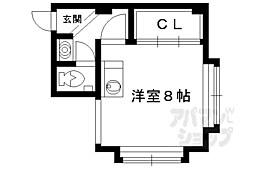 正面ビル 1Kの間取図画像