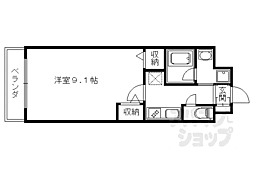 フォース三条 1Kの間取図画像