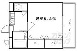 ラフォーレ若宮 1Kの間取図画像