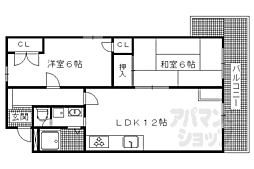 京都四条グランドハイツ 2LDKの間取図画像