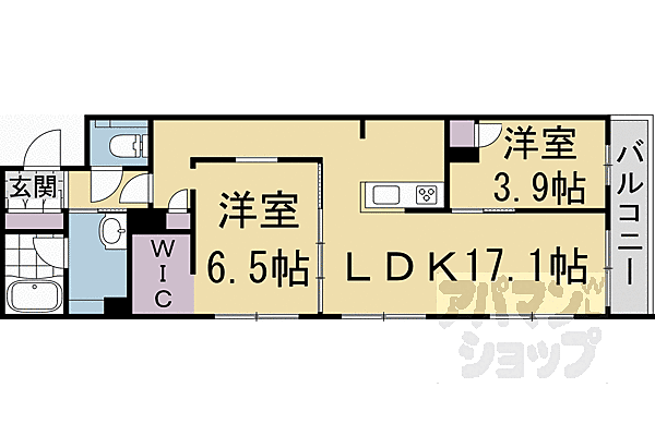 京都府京都市上京区河原町通荒神口下る上生洲町(賃貸マンション2LDK・2階・61.93㎡)の写真 その2