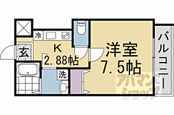 JR山陰本線 花園駅 徒歩4分の賃貸アパート 2階1Kの間取り