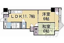 チサンマンション東山 5階2LDKの間取り