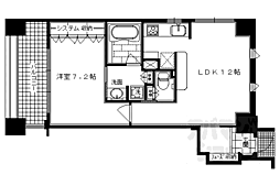 リーガル京都四条河原町通りII 2階1LDKの間取り