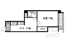 ラ・フォーレ堺町 501 4階1Kの間取り