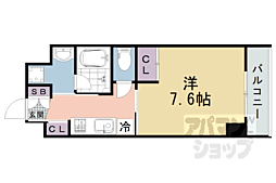 Ｖｉｎｅ　Ｏａｋ　Ｒａｂｂｉ（バインオーク　ラビ） 305 3階1Kの間取り