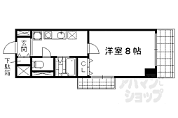 らくさいめぞん 6階1Kの間取り