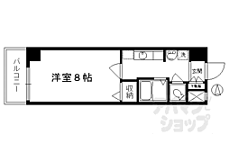 JR東海道・山陽本線 西大路駅 徒歩15分の賃貸マンション 8階1Kの間取り