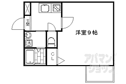 JR東海道・山陽本線 京都駅 徒歩18分の賃貸マンション 3階1Kの間取り