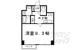 Ｋ’Ｓ　ｃｕｂｅ東山 2階1Kの間取り