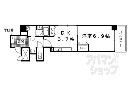 綾小路パレス 3階1DKの間取り