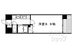 JR東海道・山陽本線 西大路駅 徒歩17分の賃貸マンション 5階1Kの間取り