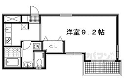 京阪本線 出町柳駅 徒歩6分の賃貸マンション 1階1Kの間取り