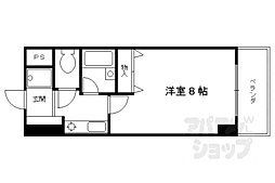 大晋メゾネ四条大宮 6階1Kの間取り