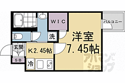 WELLSQUARE京都西陣WEST 1Kの間取図画像