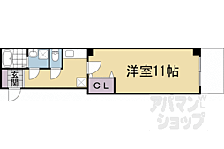 京都地下鉄東西線 二条駅 徒歩7分の賃貸マンション 1階1Kの間取り