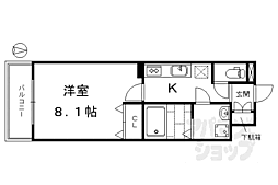 JR東海道・山陽本線 西大路駅 徒歩5分の賃貸マンション 5階1Kの間取り