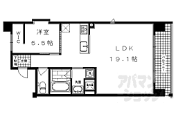 ＩＬＲＯＳＳＯ堀川六角 12階1LDKの間取り