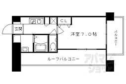 エイペックス京都室町 8階1Kの間取り