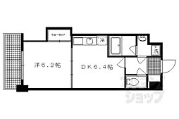JR山陰本線 二条駅 徒歩14分の賃貸マンション 5階1DKの間取り