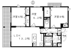 グラシア堺町御門 2階