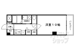京都市営烏丸線 十条駅 徒歩5分の賃貸マンション 5階1Kの間取り