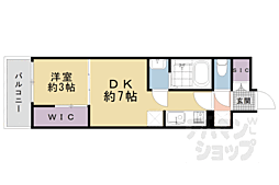 シエーナグランデ四条烏丸 506 5階1DKの間取り