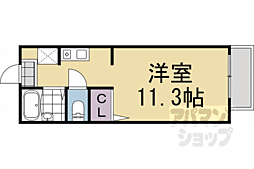 JR山陰本線 丹波口駅 徒歩14分の賃貸アパート 1階ワンルームの間取り