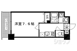 京都地下鉄東西線 太秦天神川駅 徒歩12分の賃貸マンション 4階1Kの間取り