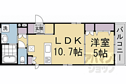 阪急京都本線 西院駅 徒歩12分の賃貸マンション 1階1LDKの間取り