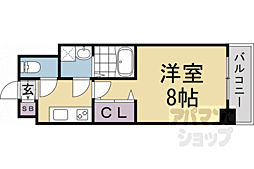 JR東海道・山陽本線 京都駅 徒歩5分の賃貸マンション 5階1Kの間取り